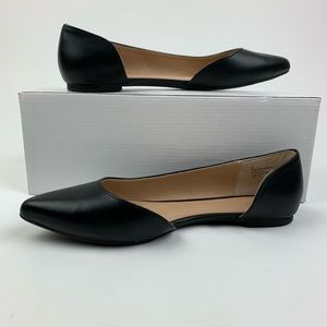 Black Cutout Ballet Flat Sz 9.5